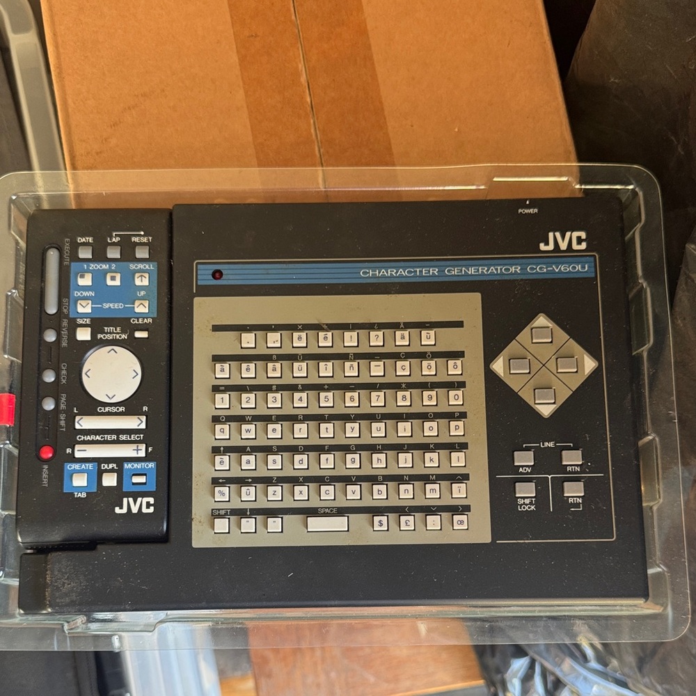 JVC Character Generator CG-V60U - Black and Gray